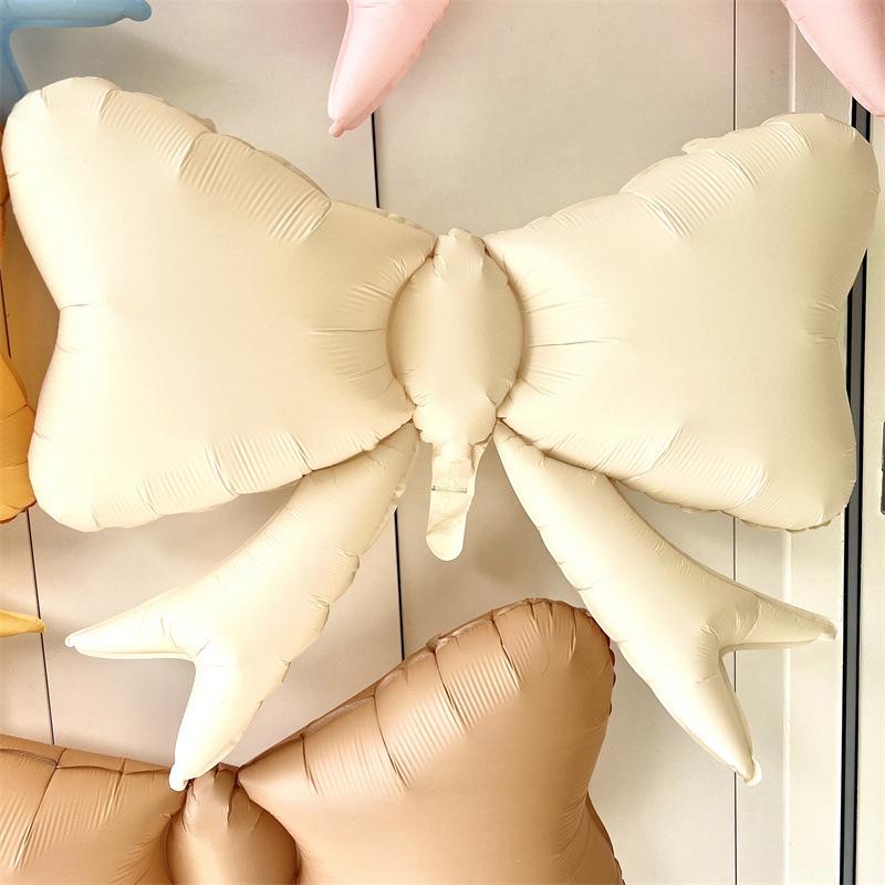 Цветной бант из алюминиевой фольги воздушный шар для празднования дня рождения вечеринки украшение фона дома фото реквизит