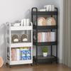 Kitchen Storage Trolley Mobile Bathroom Gap Shelf Rotatable Toys Shelves Snacks Organizer Rack Large Capacity Bookshelf Cart