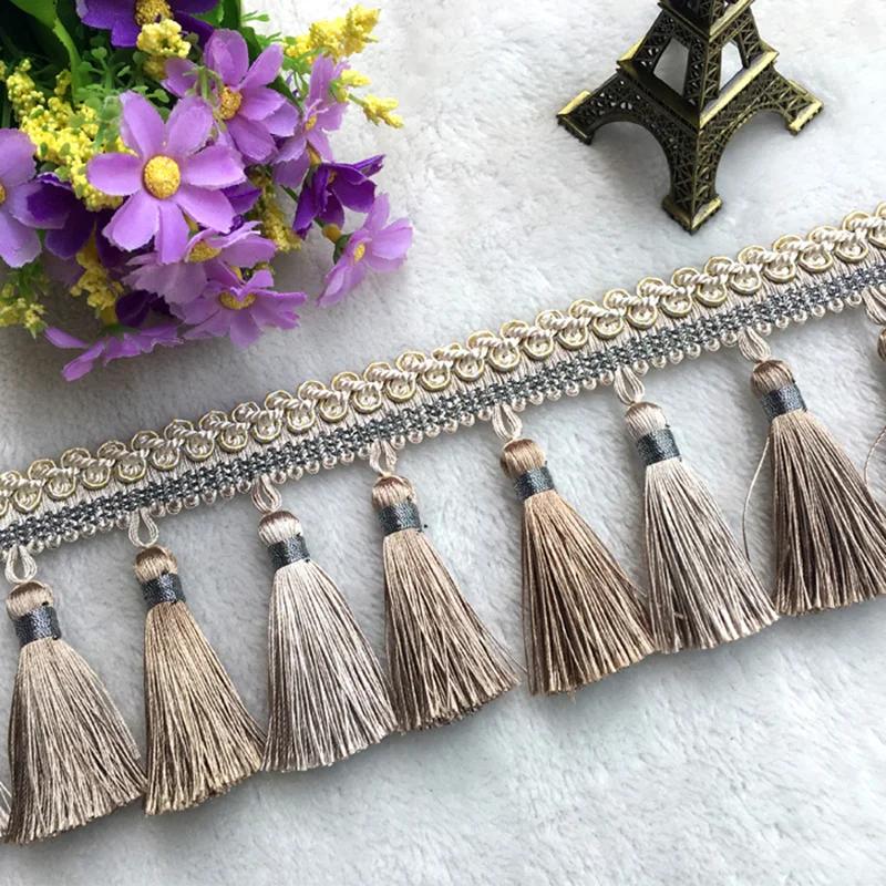 1/2/3 Meter European Style Curtain Tassel Lace Trims Fabric Diy Sewing Accessories Fringe Sofa Upholstery Decor Material Craft