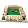 Игра в кости "Shut The Box" Классическая 4-сторонняя деревянная настольная игра Переворачиваемые 10 цифр Классические настольные игры для вечеринок