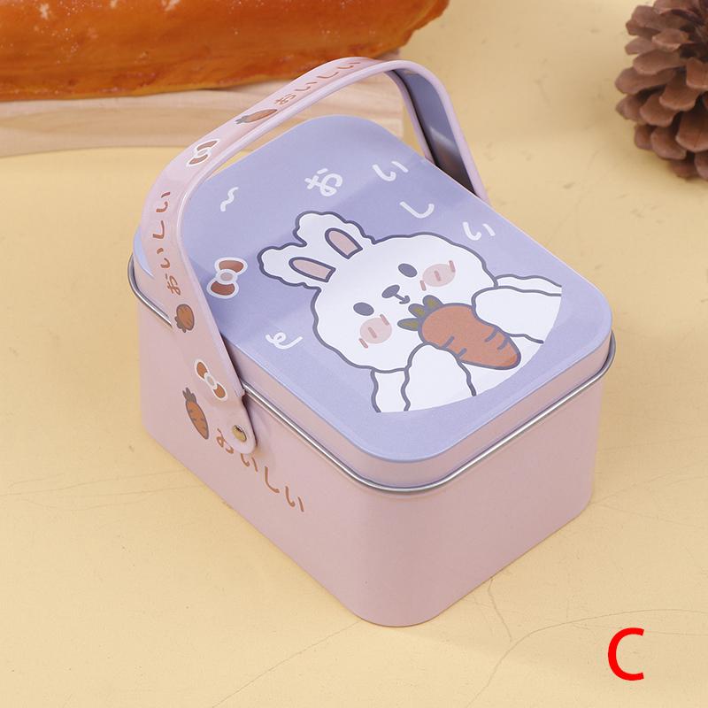 Рождественская жестяная коробка для печенья, подарочная упаковка, банка для конфет, контейнеры для хранения мультфильмов, сладкие праздничные принадлежности с ручкой