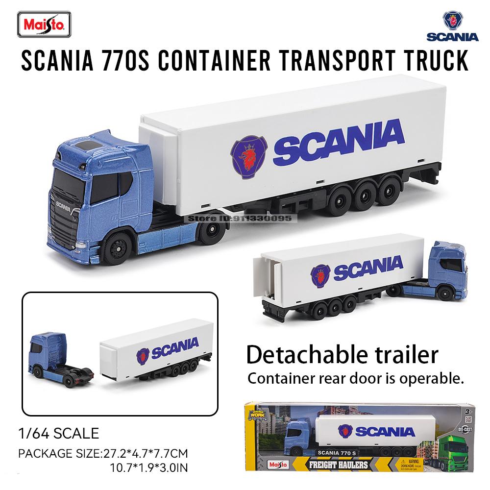 Майсто 1:64 SCANIA 770 S Volvo Транспортное средство для перевозки вилочных погрузчиков Экскаватор литая точная модель автомобиля Коллекция моделей подарок