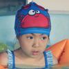 Cartoon Cute Cartoon Children Swimming Cap Cute Baby Ear Protector Calico Swim Cap Kids Swim Caps