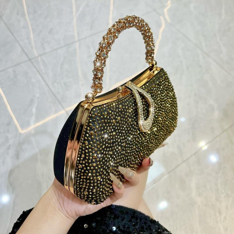 Кроссбоди сумка на цепочке, роскошный клатч, высококлассная сумочка, вечерний клатч со сверкающими стразами для светской львицы