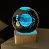 3D Crystal Ball Luminous Galaxy Solar System Rain Cloud Series Crystal Ball Nightlight Carved Bedroom Decoration Birthday Gift