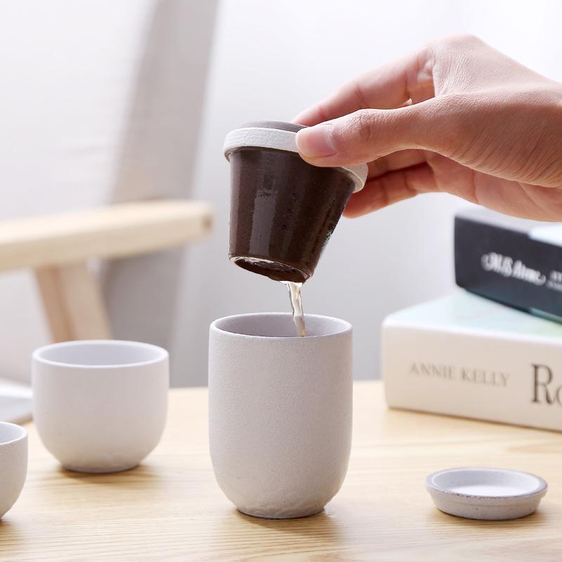 Китайский дорожный чайный сервиз кунг-фу, 1 горшок + 2 чашки, керамическая портативная чайная чашка, фарфоровый сервиз, чайные чашки Гайвань, кружка для чайной церемонии