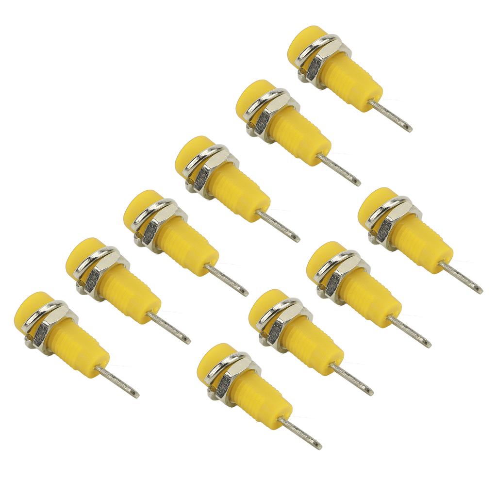 10Pcs J.40003 2mm Banana Jack Panel Socket Extended Post Plug Adapter for Electronic