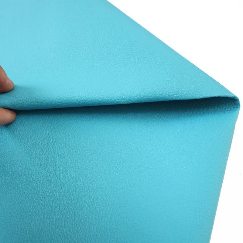 100x140cm Litchi PU Leatherette Faux Synthetic Leather Fabric for Sewing Bow Bag Brooches Sofa Car DIY Handwork Material Sheets