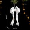 Plastic Christmas Bell Pendant Flocked Snowflake Bowknot Decor  Christmas Tree Decor