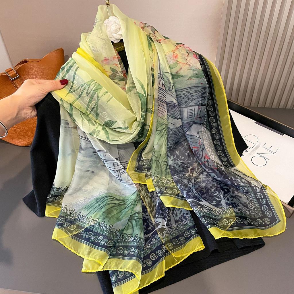 New Fashionable Scarf Muslim Women Chiffon See-through Hijab Islam Scarfs Spring Pashmina Fashion Headscarf Shawls