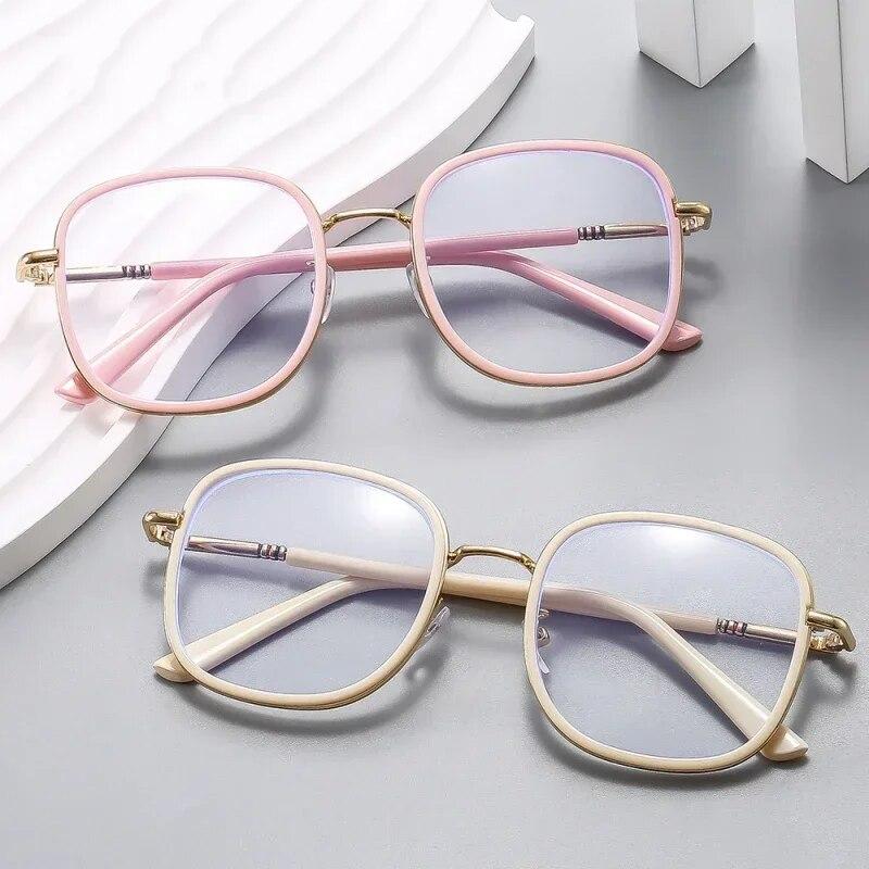 Модные очки для чтения в металлической оправе, роскошные большие квадратные очки для дальнего видения, мужские и женские ретро-антисиние новые очки для пресбиопии от 0 до +4,0