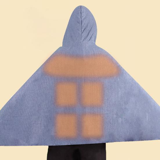 Электрический плед с капюшоном на молнии, однотонный, с подогревом, шаль-накидка, зимний, теплый, с быстрым нагревом