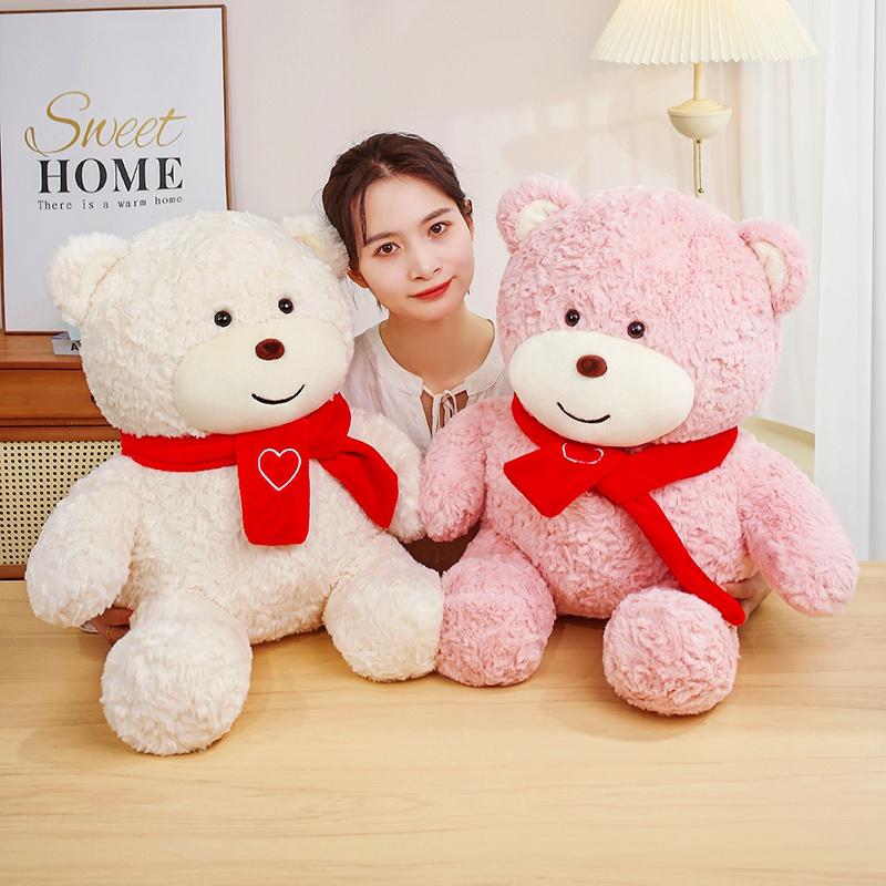 Cute Teddy Bears Stuffed Plush Toys Bear Animal Plushies Dolls Soft Bear Valentine's Day Gifts Kids Birthday Home Decor Party