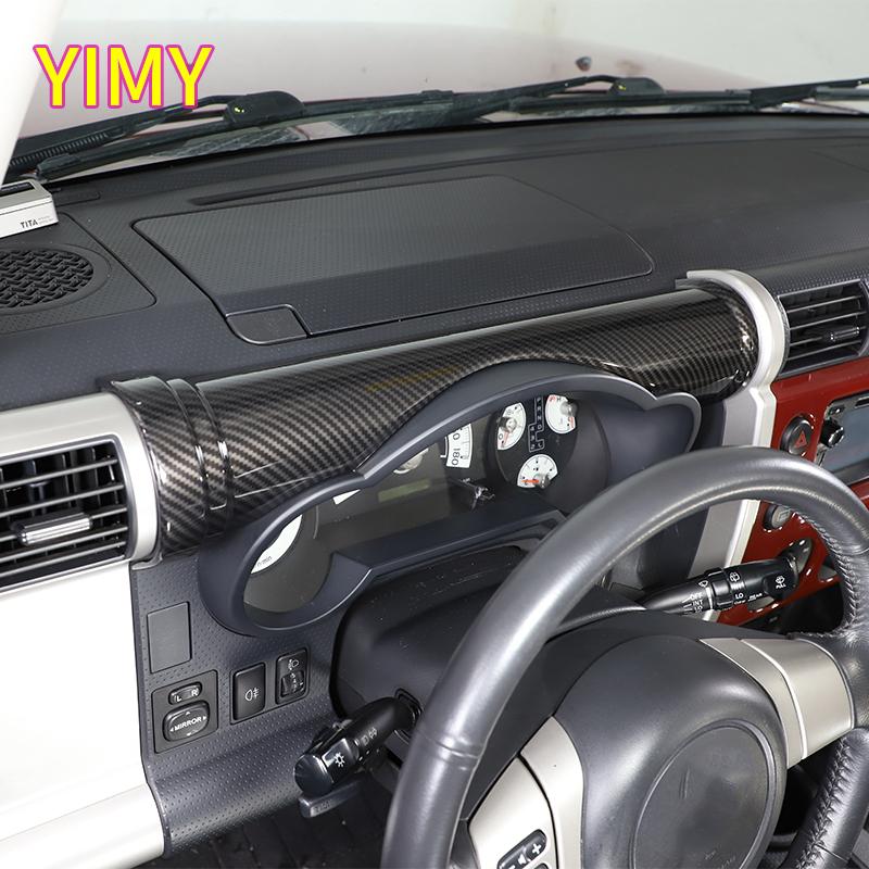 For Toyota FJ Cruiser 2007- LHD ABS Carbon fiber Automotive parts control shift panel decorative strip cover accessories