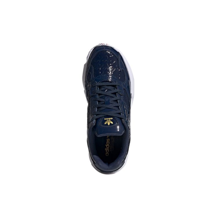 Adidas Originals Falcon Comfortable Fashion Durable Breathable Low-Top Dad Shoes Women Sneaker Navy-Blue FV1119