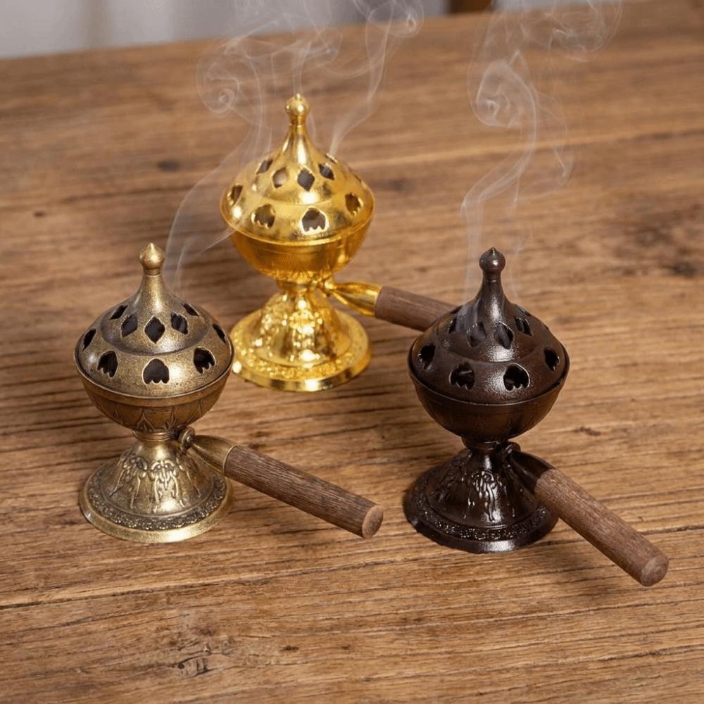 Hollow Out Rotating Incense Burner Non-Stick Powder Aromatherapy Stove Home Fragrance