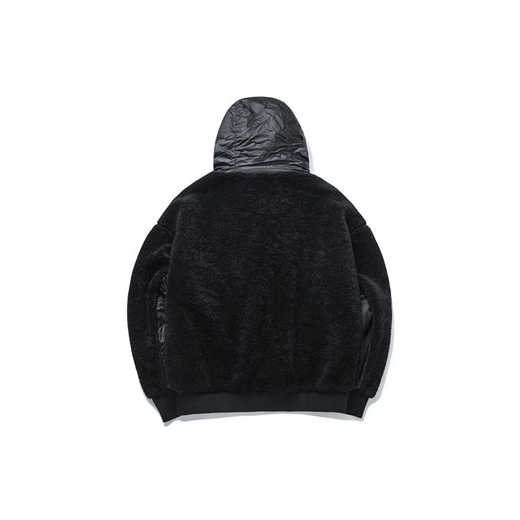 Anta Life Series 3D Pocket Logo Спортивная вязаная куртка с капюшоном на флисовой подкладке Верхняя одежда унисекс Черный 152148738-3