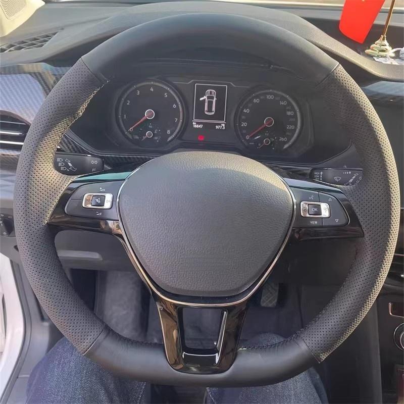 Чехол на руль автомобиля для Volkswagen VW Golf 7 Mk7 Touran Up Новый Polo Jetta Passat B8 Tiguan Аксессуары Искусственная кожа