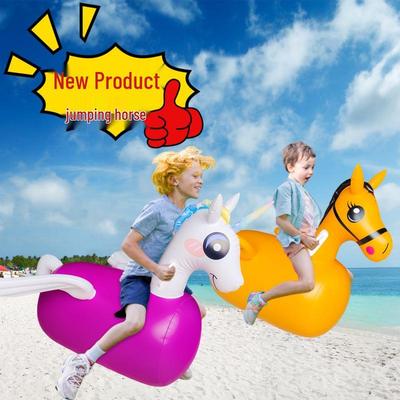 Детский надувной единорог-прыгун для игры на свежем воздухе