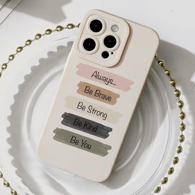 Вдохновляющая цитата Мягкий чехол из ТПУ для iPhone 17 AIR 16 15 14 13 12 11 PRO MAX XS XR 7 8 PLUS Защитная крышка с защитой камеры в стиле Y2K