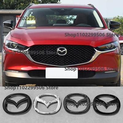 CX-30 ABS Car Hood Front Bonnet Grill Rear Trunk Emblem Logo Badge Sticker For MAZDA3 CX30 Front and Rear Logo Grille Logo Zwncp22