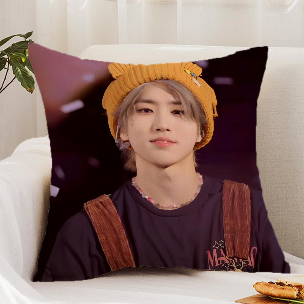 Подушка с принтом H-Han J-Jisung Boy, Чехол на подушку Премиум-комфорт, Двусторонний чехол на подушку - Двусторонний дизайн Для дома и автомобиля