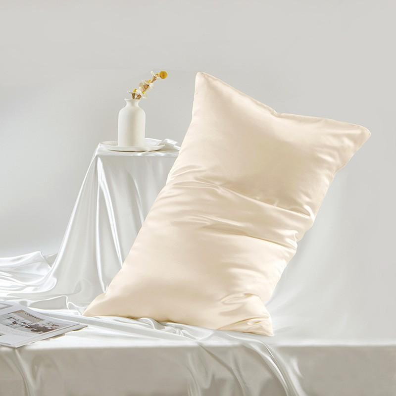 100% Pure Mulberry Silk Pillowcase 19 Momme Satin Weave Zipper/Envelope Bedding Comfort