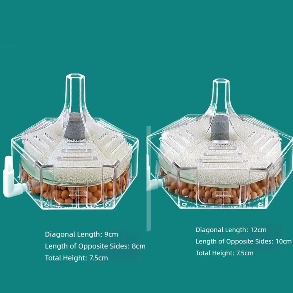 Transparent Aquarium Fish Tank Filter Portable Aquarium Accessories  for Small Aquariums