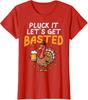 Thanksgiving Pluck It Lets Get Basted Funny Fall Dad Ladies' Crewneck T-Shirt