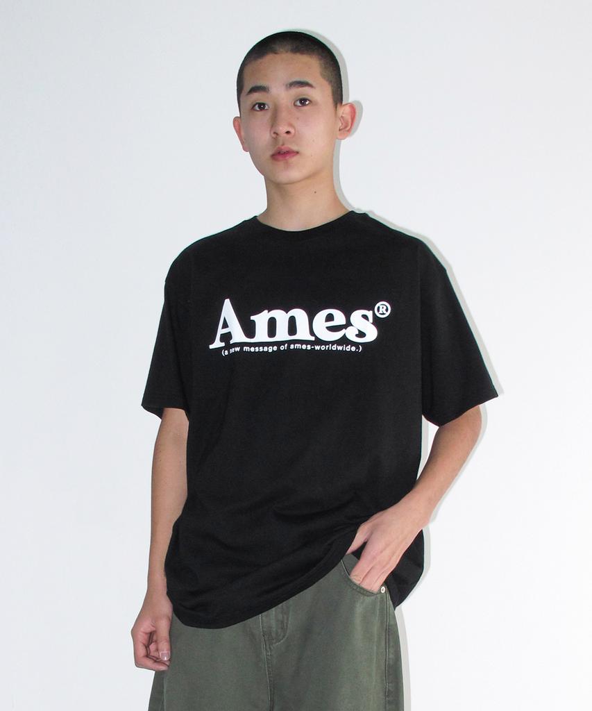 AMES-WORLDWIDE (Unisex) Basic Logo Tee Black