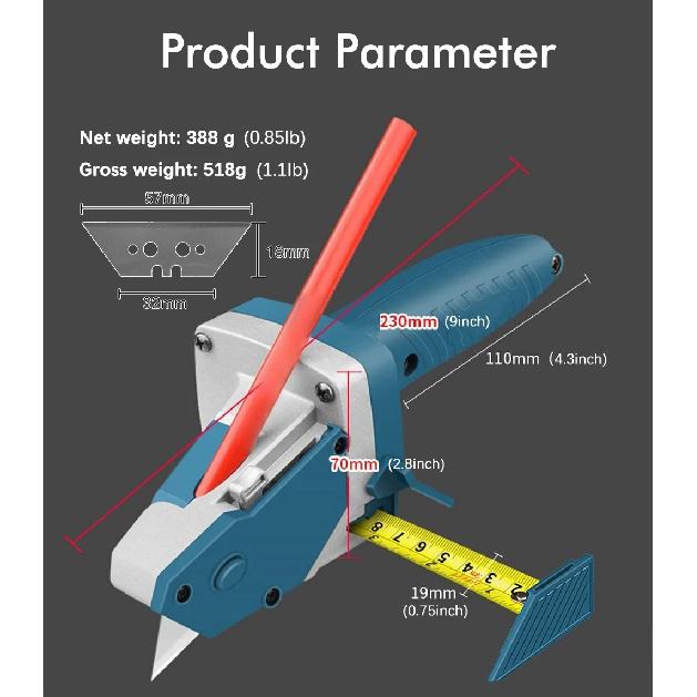 Woodworking Gypsum Board Cutting Tool Manual Cutting Scriber Drywall Cutting Tools with Tape Measure Blade
