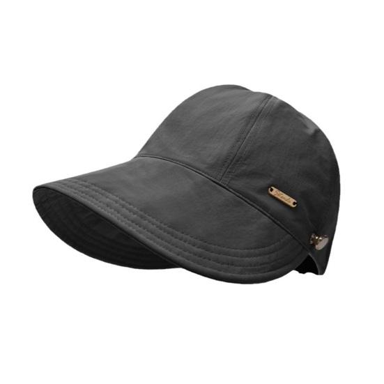 Outdoor Hat Sun Protection Anti-UV Wide Brim Solid Color Adjustable Head Circumference Foldable Lightweight Gardening Travel Sun Hat