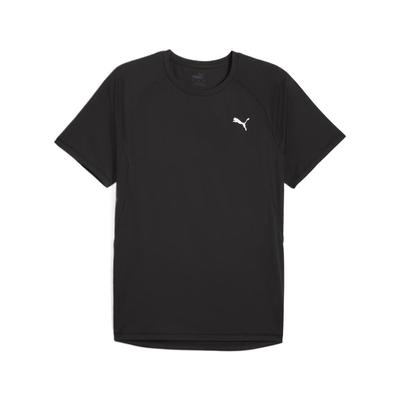 Run Velocity Однотонная Модная Универсальная Мягкая Приятная к Коже Футболка с Коротким Рукавом Мужские Топы Черный 526600-01