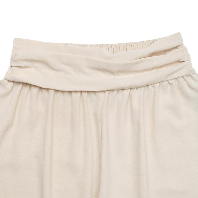 Женские эластичные брюки летние эластичные плиссированные брюки с высокой талией