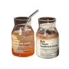 650ml Heat Resistant Glass Tumbler Cup With Alphabet Pearl Design Coffee Milk Juice Smoothie Daily Use