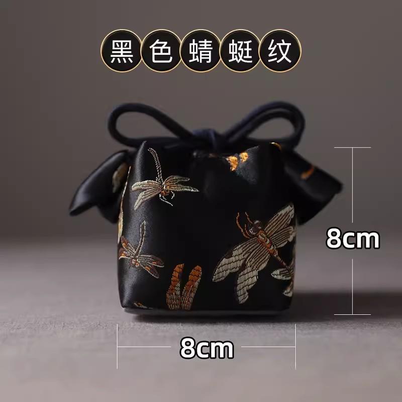 Утолщенная сумка для хранения ручной работы, дорожная сумка, чайница, чайная чашка, чайный сервиз, средняя тканевая сумка для чайника, чайный аксессуар, вышитая сумка