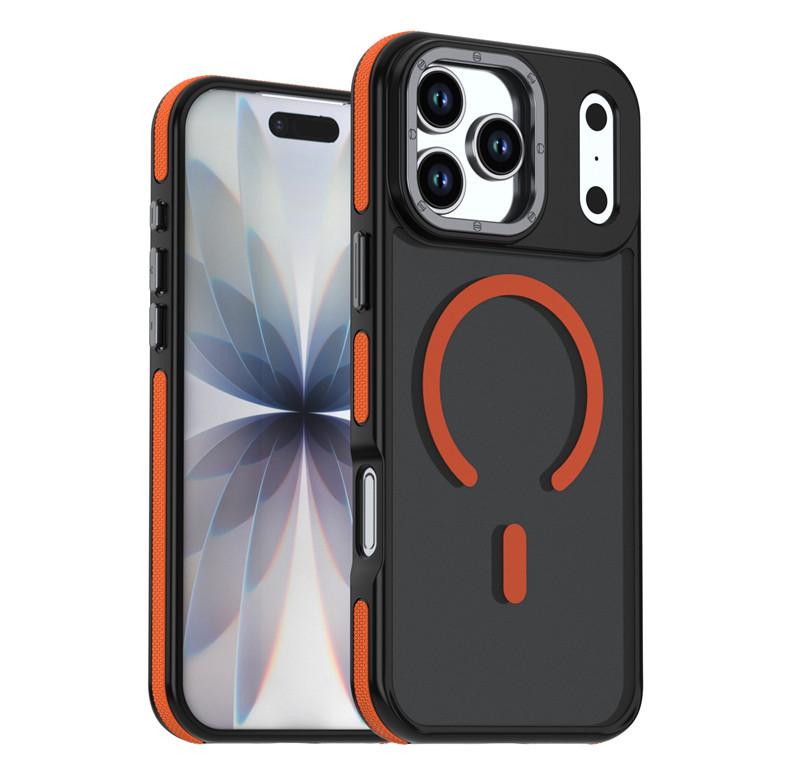 Подходит для Apple 17Pro простой скин чехол для мобильного телефона iPhone16Pro max магнитное притяжение цветовой контраст противоударный защитный чехол