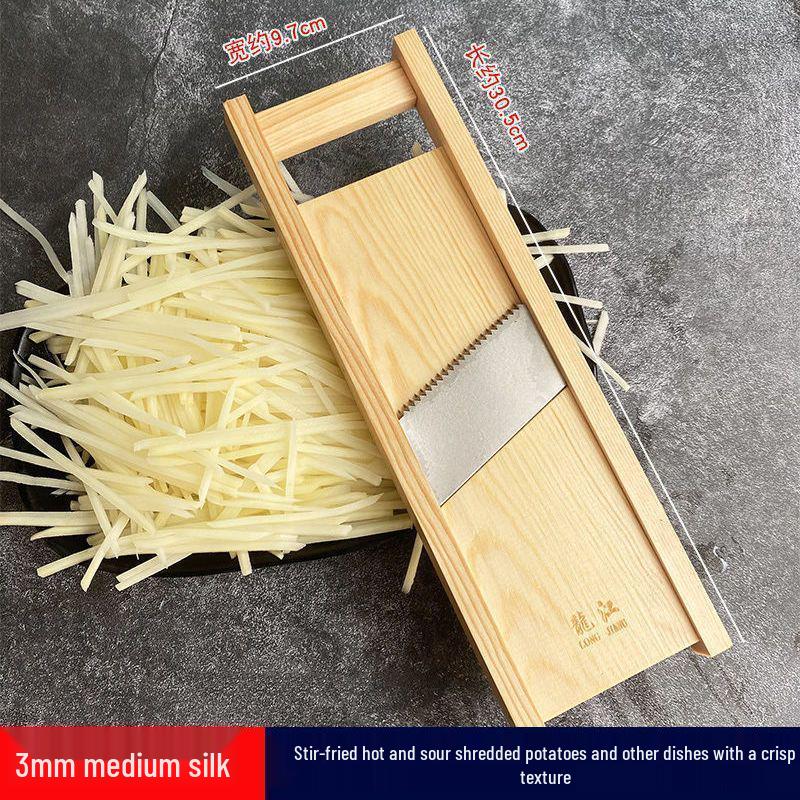 Картофелерезка и терка для овощей Longjiang 5-Coarse: Очиститель и слайсер для древесины