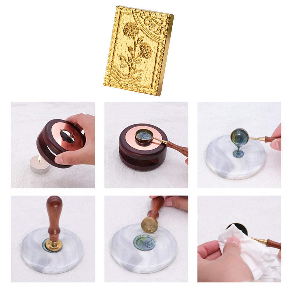 Золотой антикварный сургучный штамп, винтажный ремесленный запечатывающий штамп для открыток, конвертов, свадебных приглашений, подарочной упаковки, скрапбукинга