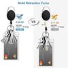 2-pack Heavy Duty Retractable Badge Holder Carabiner Reel Clip And Vertical Clear Id Card Holder