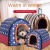 Pet Large Dog House Fully Detachable and Washable Pet Kennel Cylindrical Portable Dog Room Golden Hair Room Kennel