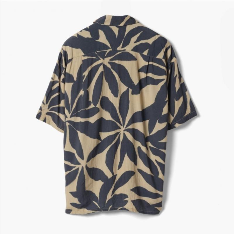 Sf Market Open Collar Short Sleeve Shirt Navy tSf1m40001a72