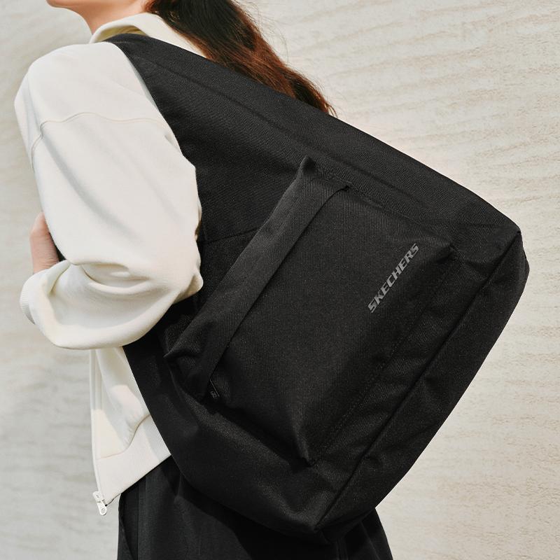 New Skechers Fabric Handbag, Shoulder Bag Medium Unisex Carbon Black L124U140-0018