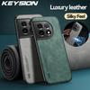 KEYSION Роскошный кожаный чехол для Oneplus 11 5G 10T 9 RT, мягкий силикон + противоударная задняя крышка для телефона из поликарбоната для Oneplus Ace 2 1+ Ace Pro