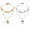 Women Gifts Golden Silver Multilayer Shell Necklace Cowry Seashell Pendant Bohemian Beach Jewelry