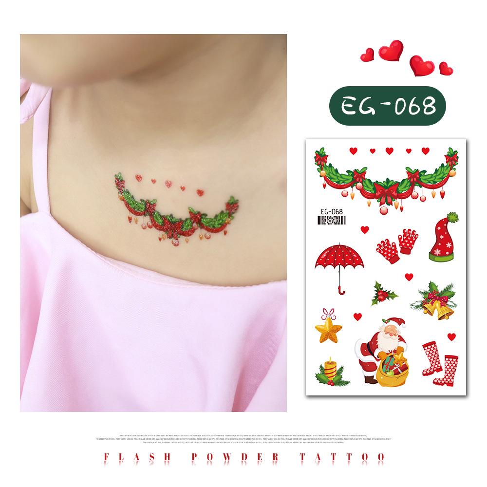 «Ruikalong водонепроницаемые рождественские снежинки мультяшные блестящие татуировки наклейки для детей»