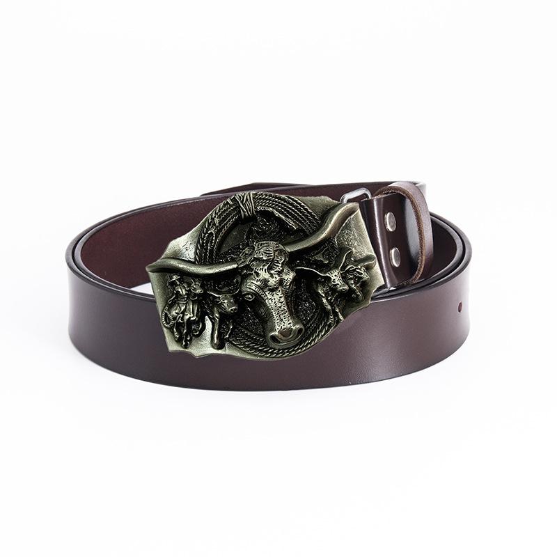 Ремень мужской литературный, однотонный, для среднего возраста, деловой, повседневный, с гладкой пряжкой, простой, персонализированный ремень