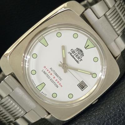 Б/У ВИНТАЖНЫЕ МУЖСКИЕ ЧАСЫ ORIENT AUTOMATIC 46941 ЯПОНИЯ С БЕЛЫМ ЦИФЕРБЛАТОМ a702231-5