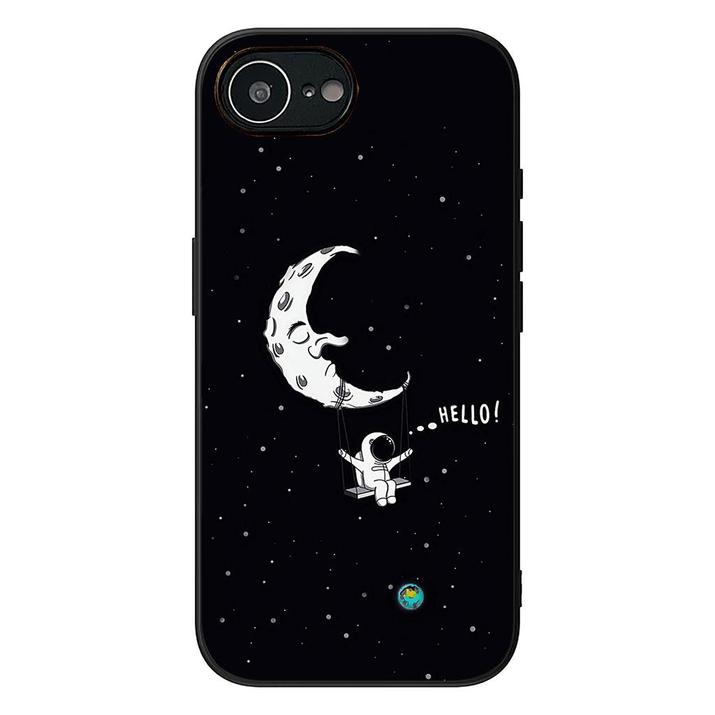 Astronaut Moon Stars Sky Phone Cover for Apple iPhone 16 15 14 Plus 13 12 Mini 17 Pro Max + ProMax 16E Air Case