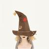 Lightweight Halloween Witch Hat Soft Scarecrow Costume Hat for Adult Cosplay Festival Theme Party Fancy Dress Props
